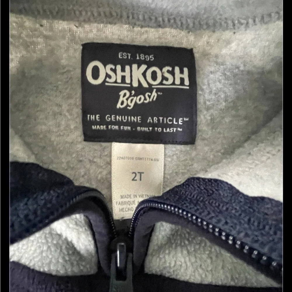 OshKosh B'gosh Gray and Navy Blue Boys Sweatshirt